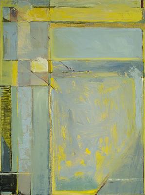After Deibenkorn - oil and gold leaf on canvas