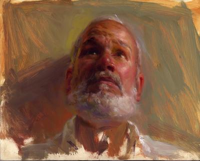Loss - oil on panel, 8x10 - Winner of Cadmium Award at TRAC2019, Honorable Mention Figuratives at the Museo de Arte Moderno Barcelona, Certificate of Merit PSoA. Artist Magazine winner Portrait Category, International Artist Magazine.
