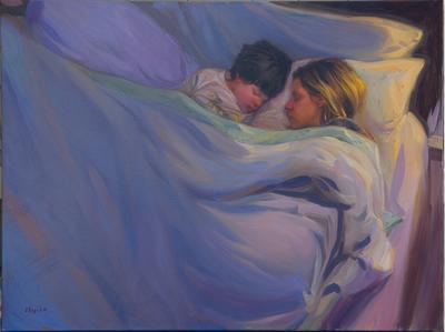 Mama and julian under the covers