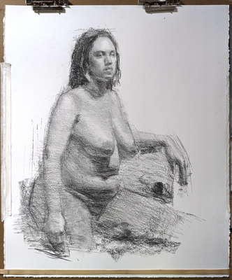 Woman at salmagundi